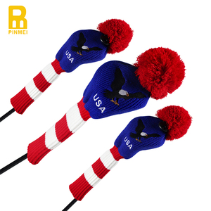 Funda de Punto Personalizada para Palo de <span class=keywords><strong>Golf</strong></span>, Diseño Nuevo, Patrón de Águila de EE. UU., para Driver, Madera, Hierro, Accesorios Cosidos - Product Image 1