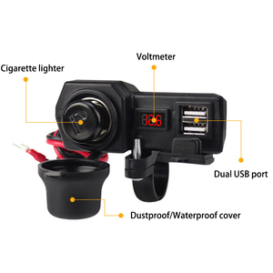 Cargador de Cigarrillos Impermeable de 5V 3.1A para Moto 12V Motocicleta ATV - Product Image 2