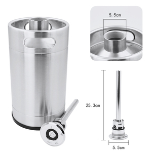 New Flat Bottom Stainless Steel Nitro Coffee Soda <strong>Keg</strong> 5l Empty <strong>Beer</strong> <strong>Kegs</strong> - Product Image 4