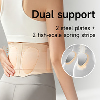 Ceinture de soutien lombaire à double plaque POM, respirante en polyamide et élasthanne, attelle dorsale réglable à compression pour la taille