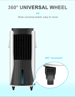 Ventilateur tour de refroidissement électrique à brumisation pour usage domestique et hôtelier, télécommande, 3 vitesses, matériau plastique, capacité d'eau de 15 L, 60 dB