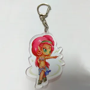 Custom Laser Cut Clear Acrylic Keychains With Single Side Print