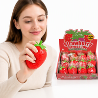 Jouet anti-stress fraise mignon, souple, extensible, à presser, jouet sensoriel, cadeau promotionnel de bureau