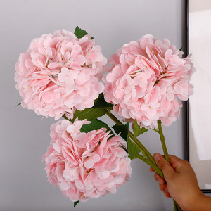 Artificial Hydrangea Single Stem Blue Silk Flower For Home Wedding Decorations - Product Image 2