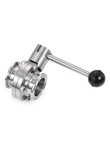 Dairy Food-grade Sanitary Quick Butterfly Valve SS 304 316 Stainless Steel Three-leaf Clamp Manual butterfly Valve - Product Image 3