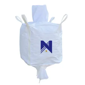 Süper çuval büyük çanta için kum çimento taş 1 Ton FIBC çanta plastik 14 ISO900-2000 emzik üst ofset damgalama kabul flex konteyner