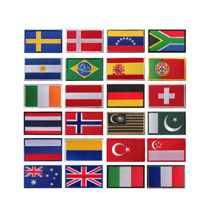 Prêt à expédier – Écusson brodé finlandais personnalisé en gros, drapeau national, étiquette auto-agrippante pour décorer sacs à dos et vêtements - Product Image 2