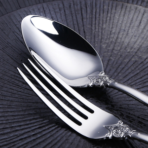 Sang Trọng Đám Cưới Hoàng Gia Gương Đánh Bóng 18/10 Bộ Đồ Ăn Bằng Thép Không Gỉ 24 Miếng Vàng <span class=keywords><strong>Flatware</strong></span> Bộ - Product Image 5