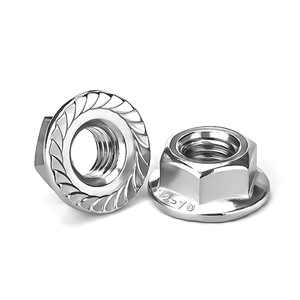 Écrous à bride Daily Billion M3 métriques hexagonaux anti-desserrage, zingués blancs, usinés CNC, norme DIN6923 - Product Image 1