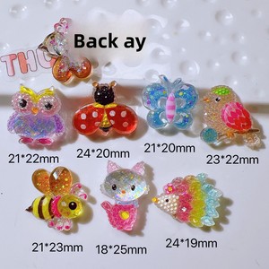 Breloques en résine à thème animal, accessoires DIY, décorations pour chaussures, autocollants pour tasses, pailles à colle crème, garnitures pour coiffes, hibou transfrontalier - Product Image 2