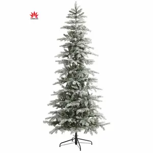 Nuova decorazione di design fatta a mano neve artificiale luci a LED albero di natale per finestra dal pavimento al soffitto