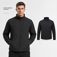 Herren Stichschutzjacke Maßgefertigte OEM Schwarze Softshell Schutzkleidung Sicherheits-Taktische Oberbekleidung Lieferant