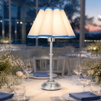 Lampe annulaire moderne légèrement luxueuse, plissée, rechargeable, trois couleurs, idéale pour les hôtels, les restaurants, les banquets de mariage