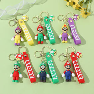 Joylit novedad 3D Anime para Super <span class=keywords><strong>Mario</strong></span> <span class=keywords><strong>Bros</strong></span> llaveros personalizados PVC goma llaveros regalo promocional - Product Image 2