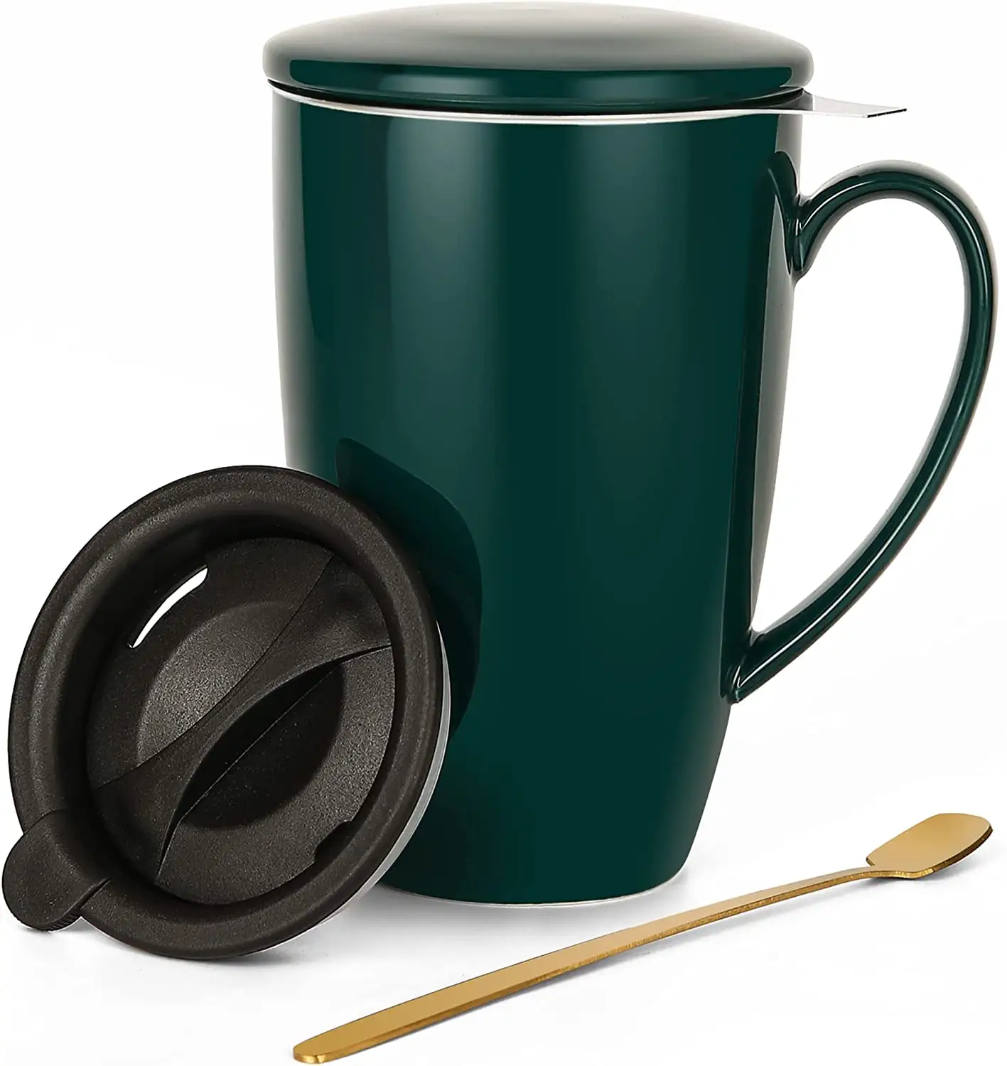 450ml Porzellan-Tee tasse mit Aufguss-Kaffeetasse Kreative Tasse Keramik becher mit Deckel