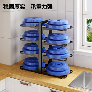 Multi Tier Pot Rack Cabinet Organizer 3 Tier <b>Standing</b> Kitchen Storage Rack For Cookware <b>Pan</b> Holder Countertop Sink Storage - Product Image 3
