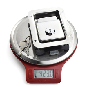 Serratura a pannello a doppia porta a pressione XK104/XK104S in acciaio inossidabile 304, senza chiave, finitura a specchio, per cassetta degli attrezzi per veicoli speciali - Product Image 4