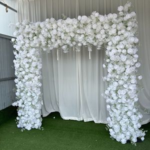 Vòm vuông nhân tạo với hoa hồng trắng cho đám cưới được sử dụng làm trang trí phông nền đám cưới và trang trí nhà - Product Image 3