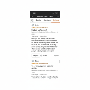 XXL formato gilet leggero riscaldato per gli uomini include pacco batteria per uso esterno - Product Image 1