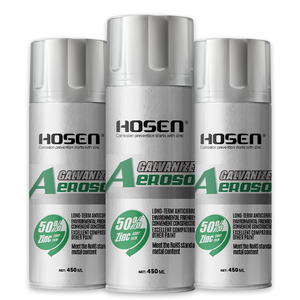 สเปรย์เคลือบโลหะกันสนิม HOSEN ปริมาณสังกะสี 50% สีเคลือบกันสนิมแบบพ่น - Product Image 4