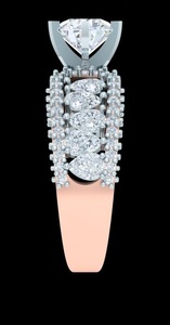 Lab Grown Solitaire Diamond Ring para mujer La mejor joyería de boda y compromiso Chapado en oro - Product Image 4