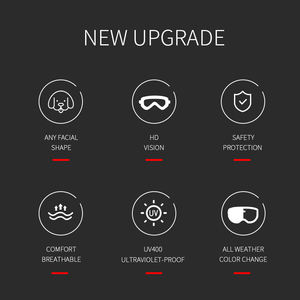 Schnall แว่นตาสำหรับสุนัขแว่นตากันแดดป้องกันรังสียูวีแบบทึบสำหรับตกแต่งสัตว์เลี้ยงในฤดูหนาว - Product Image 3