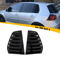 Haosheng Pièces automobiles en gros, 2 pièces de couvercles de persiennes de fenêtre arrière en plastique ABS imitation fibre de carbone pour VW Golf 5 GTI MK 5