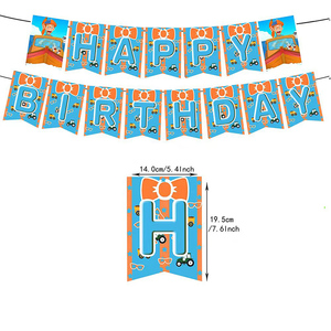 Decoración para Fiesta de Cumpleaños <span class=keywords><strong>Blippi</strong></span>: Platos, Vasos, Pancarta, Adorno para Pastel, Banderín Colgante, Tarjeta de Invitación, Bolsa de Regalo, Globos - Product Image 2