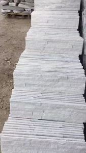 Trắng chia thạch anh đá Veneer hiện đại bên ngoài bức tường tấm ốp tấm cho khách sạn & biệt thự - Product Image 5