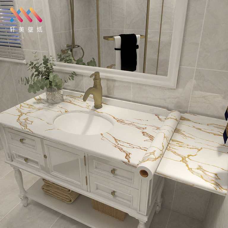 40cm Width Gold Silver Gilding Marble