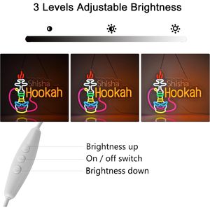 Water pipe neon LED shop entrance USB powered <b>sign</b> acrylic board ambient light street indicator light decorative light 5V - Product Image 2