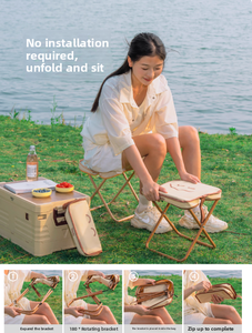 Портативный складной Оксфордский стальной современный дизайн, кресло без сидячих мест для рыбалки, садовая мебель - Product Image 6