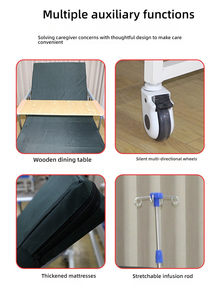 <span class=keywords><strong>Lit</strong></span> d'hôpital d'<span class=keywords><strong>occasion</strong></span> pliable à manivelle simple, économique, pour équipement médical - Product Image 4