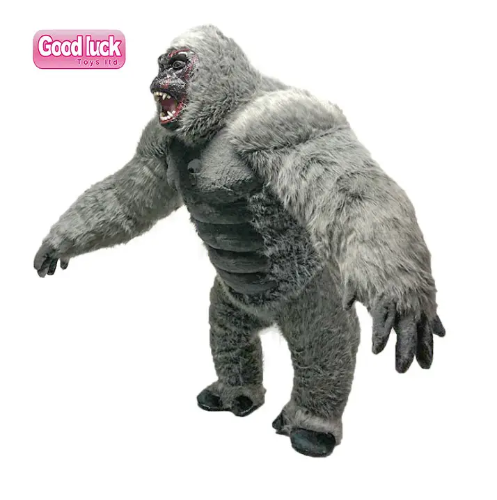 Fantasia de carnaval mascota/mascota, traje de <span class=keywords><strong>mascote</strong></span> realista, tamanhos animados para caminhada, fantasia de gorila
