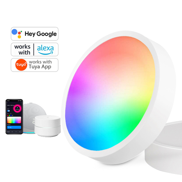 Ultra Slim RGB CCT Dimmable 18W ETL Certified Tuya WiFi Smart Lighting Downlight Surface Mount LED Ceiling Lights Home Office