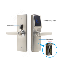 Sistema de Gestión de Habitaciones de Hotel de Alta Gama, Cerradura de Hotel de Aluminio con Tarjeta RFID y Sistema Estándar ANSI