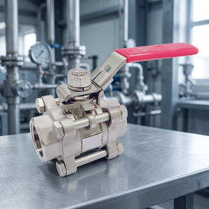 Vanne à boisseau sphérique manuelle à port plein 3 pièces en acier inoxydable CF8M/WCB SS316/SS326L haute pression 1000 psi (sans joint) à extrémité filetée - Product Image 2