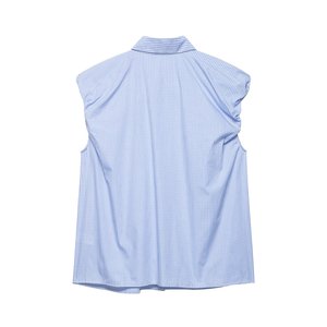 ZEVITY Camicia da donna con maniche a sbuffo e stampa a righe, <span class=keywords><strong>elegante</strong></span>, estiva, casual, slim, chic, chemise - Product Image 6