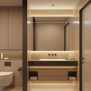 Современный Антибактериальный аптечный шкаф с внешней плиткой, настенный набор туалетных столов для ванной - Product Image 1