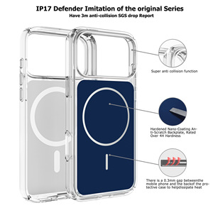 Custodia Protettiva Magnetica Trasparente Antiurto in PC Rigido Defender <span class=keywords><strong>Presidio</strong></span> Wireless in Acrilico per iPhone 14 15 16 17 18 Pro Max - Product Image 3