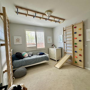 9 trong 1 trong nhà leo khung trẻ em người lớn trong nhà phòng tập thể dục gỗ Thụy Điển Thang leo tường - Product Image 3