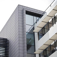 Sistema de Fachada de Vidrio con Doble Acristalamiento y Pared Cortina de Aluminio, Características Anti-Rayaduras, Ignífugas y Ecológicas para Arquitectura Moderna