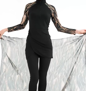 Ensemble de maillot de bain modeste OEM personnalisé Nida Abaya Burkini avec manches longues, protection anti-UV et leggings à jupe pour les vacances à la plage et la natation en piscine - Product Image 5