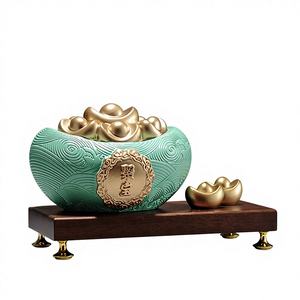 Cornucopia, escultura artesanal de resina, adorno de arte popular para agregar riqueza y elegancia para el hogar, mueble de TV, escritorio, sala de estar - Product Image 1