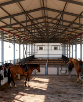Abri pour chevaux Atelier préfabriqué Bâtiment Structures en acier Cadre en acier Grange équestre Parc équestre Couvert Cheval Moderne Extérieur