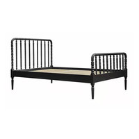 Lit double de style nordique minimaliste américain en bois massif de bouleau sculpté, luxe simple d'inspiration vintage, disponible en plusieurs modèles