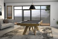 Table de billard de luxe antique rétro sculptée à la main, cadre en bois massif, ardoise, 7 pieds, 8 pieds, 9 pieds, table de billard américaine pour jeu en intérieur