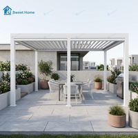 Pergola rétractable en aluminium à rupture de pont thermique de haute qualité Sweet Home, montage facile, imperméable, pour patio extérieur, jardin, gazebo