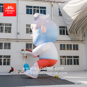Mascotte gonflable géante personnalisée de pêcheur de dessin animé avec <span class=keywords><strong>oiseau</strong></span> pour événements publicitaires - Product Image 3