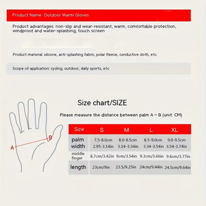 Gants de cyclisme d'automne et d'<span class=keywords><strong>hiver</strong></span> pour hommes et femmes-Gants tricotés chauds à écran tactile améliorés pour le temps froid, adaptés à la course - Product Image 6